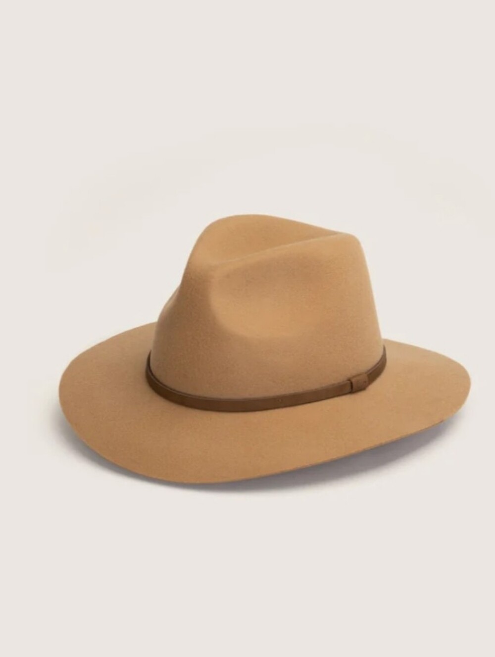 NWT Will + Bear Anderson Camel Wool Floppy Fedora Hat Western Tan Medium